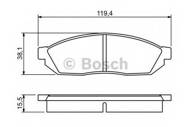 Колодки тормозные 0986494208 BOSCH