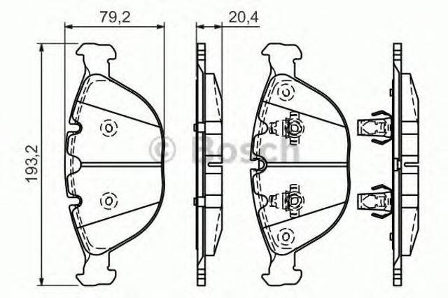 Передние тормозные колодки 0986494217 BOSCH