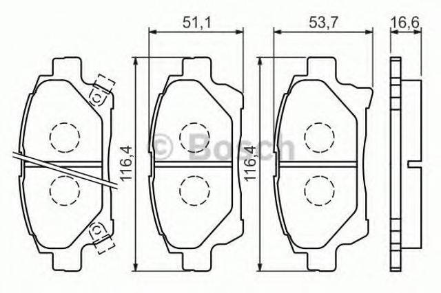 Колодки тормозные дисковые комплект 0986494333 BOSCH