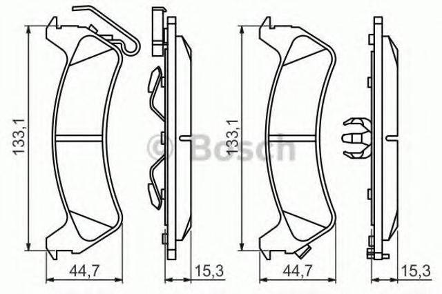 Колодки тормозные дисковые комплект 0986494348 BOSCH