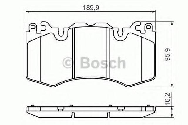 Колодки тормозные дисковые комплект 0986494440 BOSCH