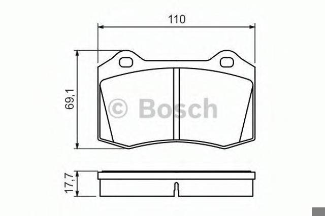 Колодки тормозные передние дисковые 0986494486 BOSCH
