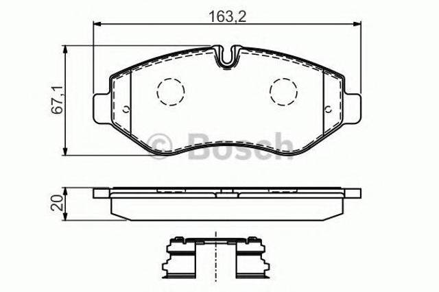 Тормозные колодки 0986494582 BOSCH