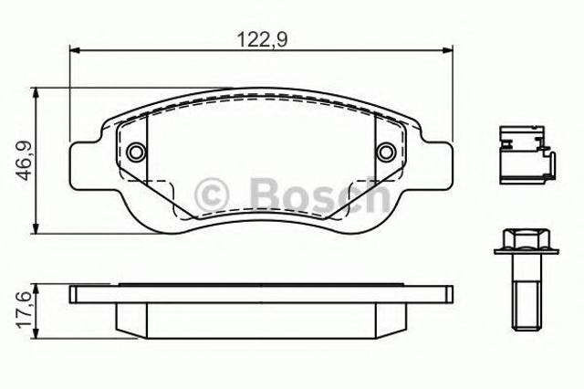 Колодки тормозные дисковые комплект 0986494606 BOSCH
