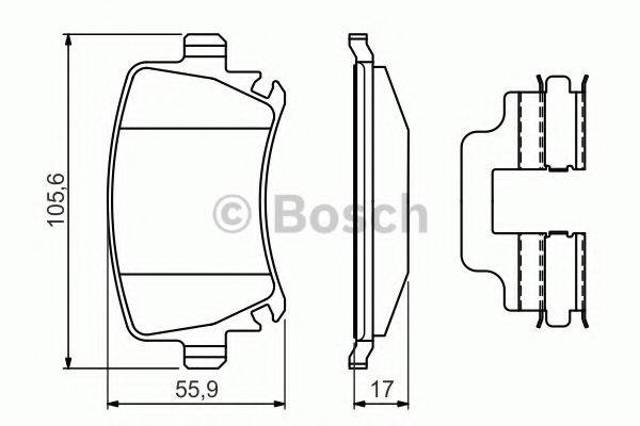 Задние дисковые колодки 0986494649 BOSCH