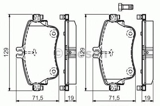 Колодки передние 0986494663 BOSCH