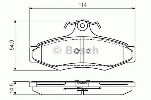Колодки тормозные задние, дисковые 0986495068 BOSCH