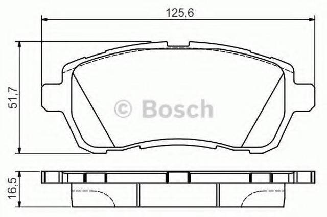 Передние тормозные колодки 0986495108 BOSCH