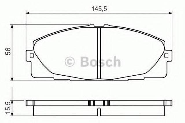 Колодки тормозные передние дисковые 0986495152 BOSCH