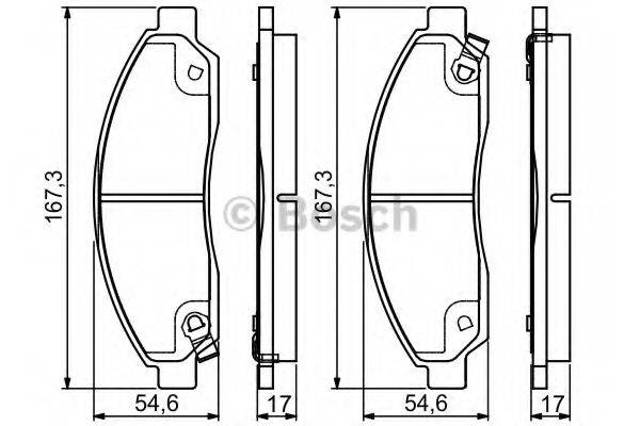 Колодки тормозные дисковые комплект 0986495159 BOSCH