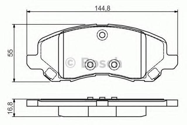 Колодки тормозные передние дисковые 0986495170 BOSCH
