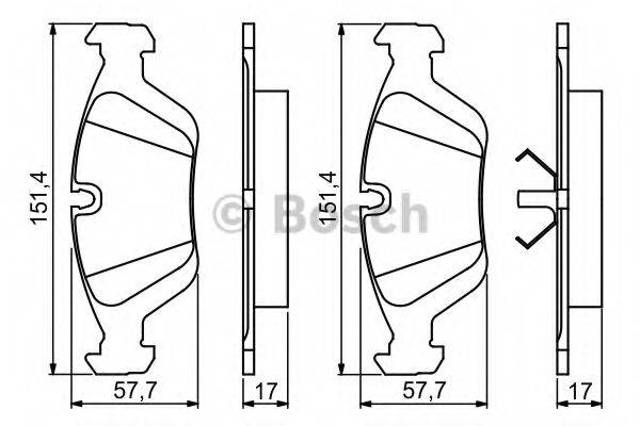 Тормозные колодки 0986495229 BOSCH