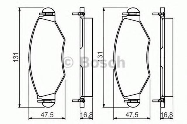 Тормозные колодки 0986495244 BOSCH