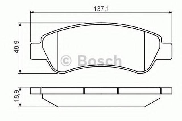 Задние дисковые колодки 0986495254 BOSCH