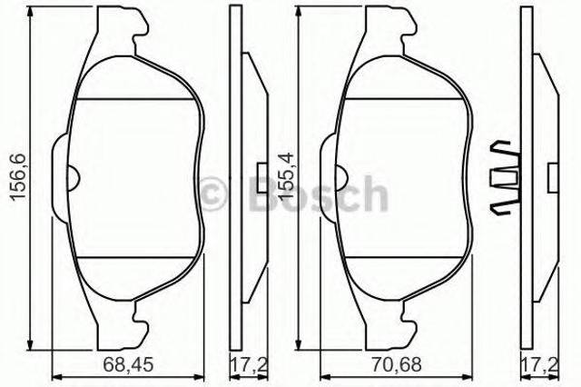 Колодки 0986495264 BOSCH