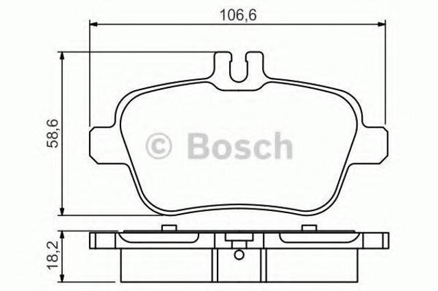 Задние дисковые колодки 0986495348 BOSCH