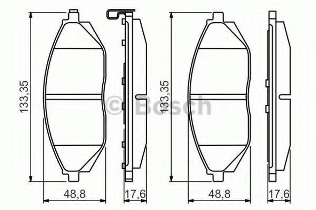 Передние тормозные колодки 0986495349 BOSCH