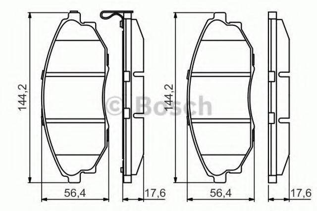 Колодки тормозные дисковые комплект 0986495353 BOSCH