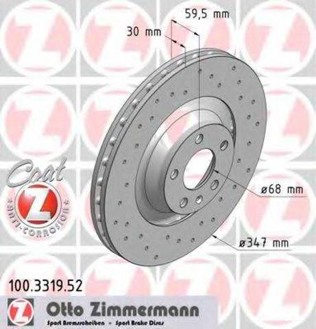 Тормоз дисковый передний 100331952 ZIMMERMANN
