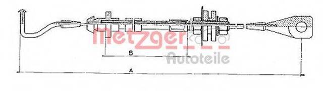 Тросик газа 10090 METZGER