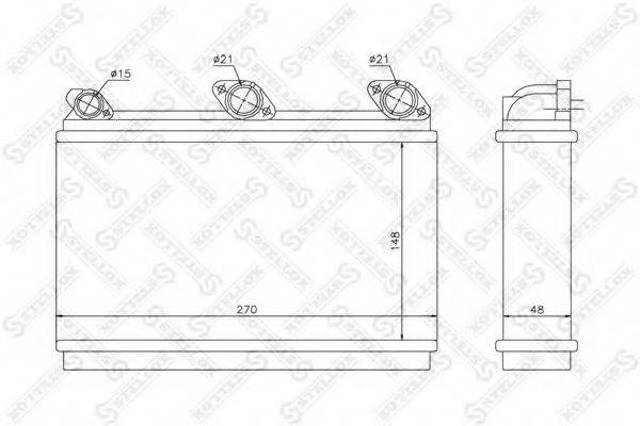 Радиатор отопителя 1035080SX STELLOX