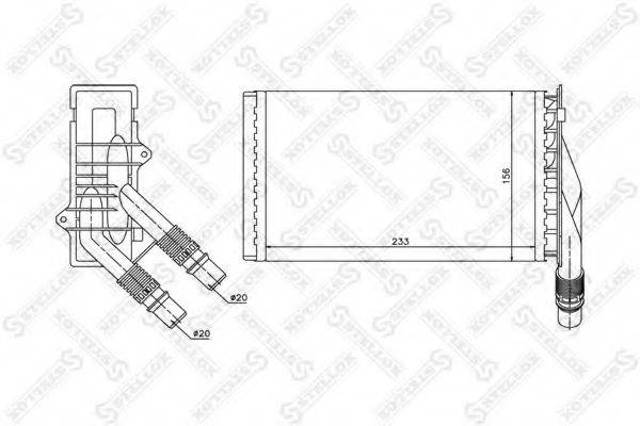 Радиатор отопителя 1035107SX STELLOX