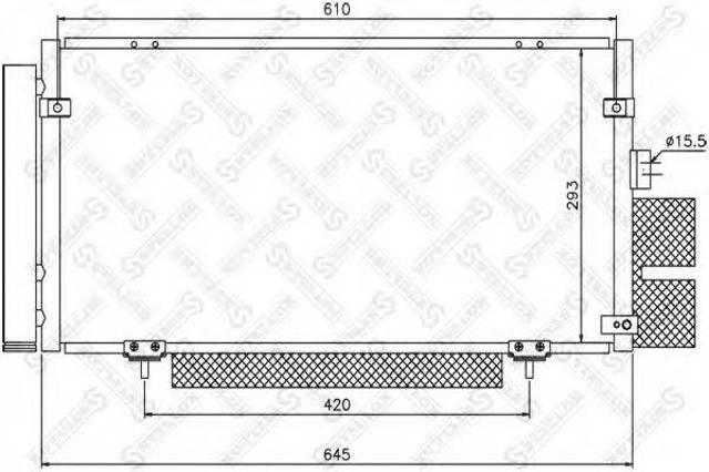Трубопроводы и радиатор кондиционера 1045193SX STELLOX