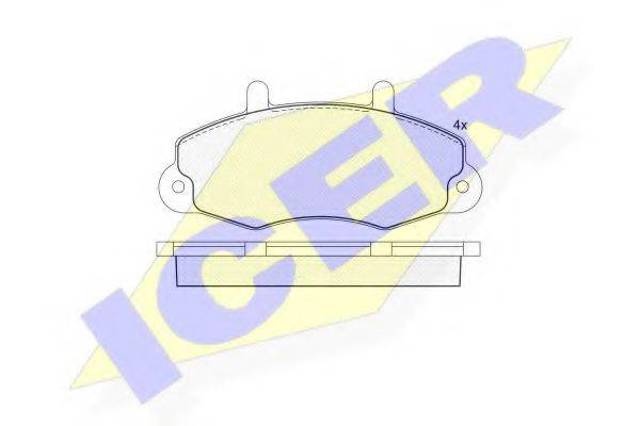 Колодки тормозные 140896 ICER