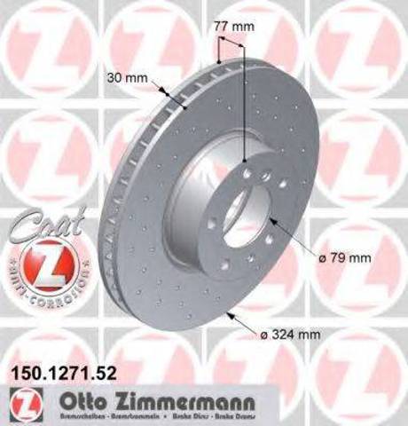 Передний тормозной диск 150127152 ZIMMERMANN