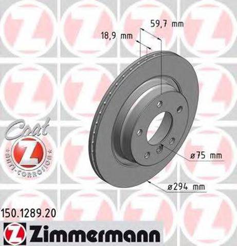 Диск тормозной задний 150128920 ZIMMERMANN