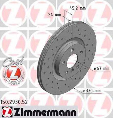 Тормоз дисковый передний 150293052 ZIMMERMANN