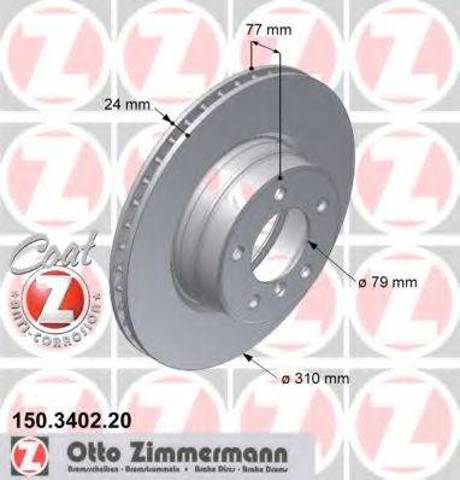Тормоз дисковый передний 150340220 ZIMMERMANN