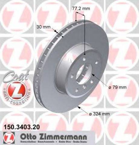 Ротор тормозной 150340320 ZIMMERMANN