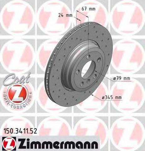 Дисковый тормоз 150341152 ZIMMERMANN