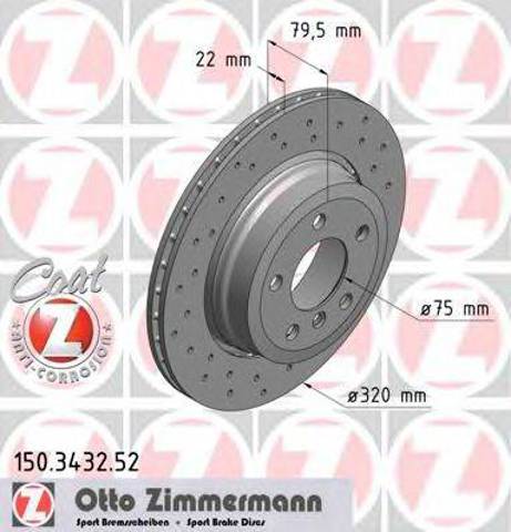 Тормозной диск 150343252 ZIMMERMANN