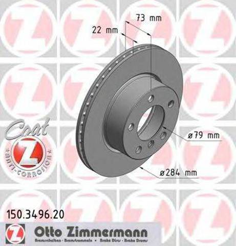 Тормоз дисковый передний 150349620 ZIMMERMANN