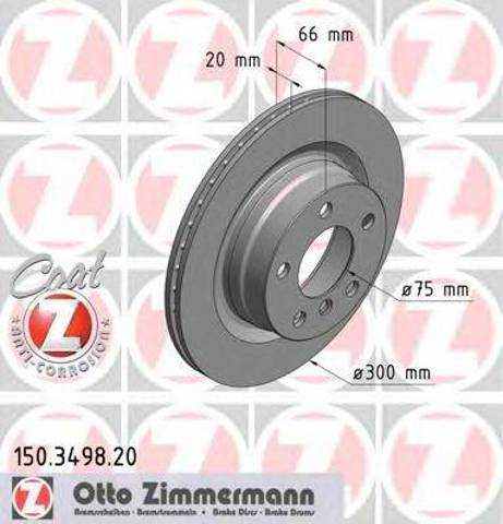 Задний тормозной диск 150349820 ZIMMERMANN