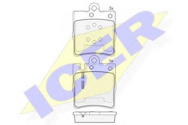 Задние колодки 181312 ICER