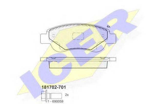 Колодки 181702701 ICER