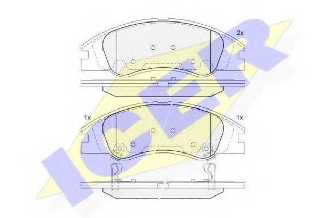 Колодки передние 181708 ICER
