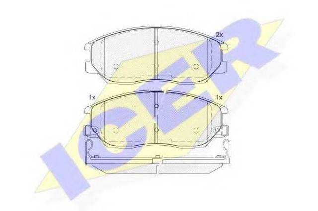 Тормозные колодки 181714 ICER