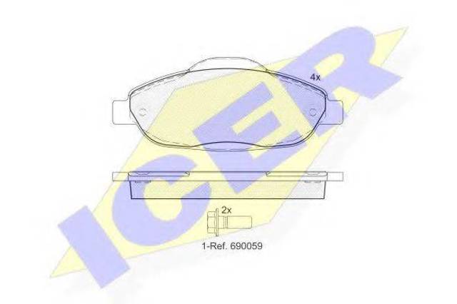 Тормозные колодки 181851 ICER