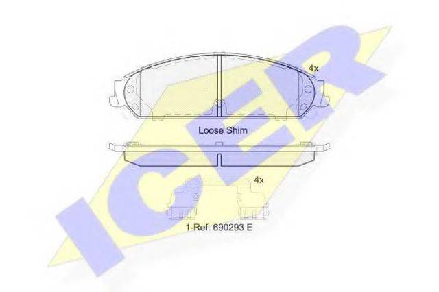 Колодки 182068 ICER