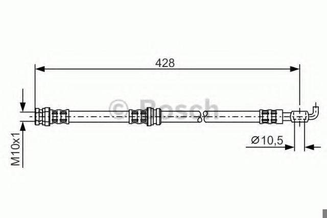 BOSCH 1987476166 Шланг тормозной задний в наличии Павлоград