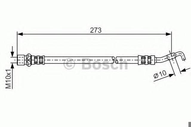 BOSCH 1987476212 Шланг тормозной задний в наличии Черкассы
