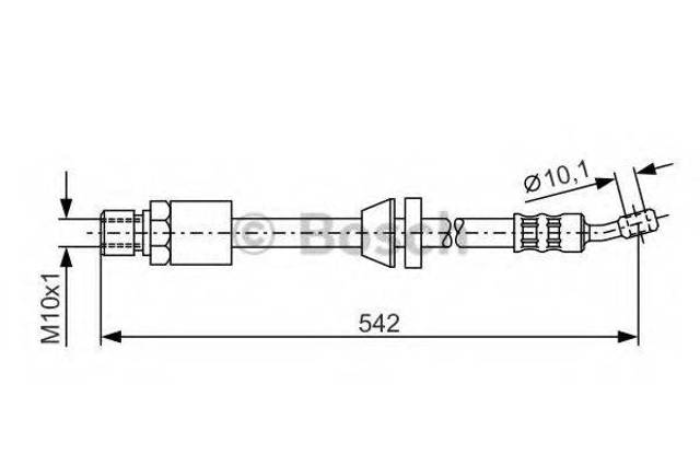 BOSCH 1987476243 Шланг тормозной передний в наличии Николаев