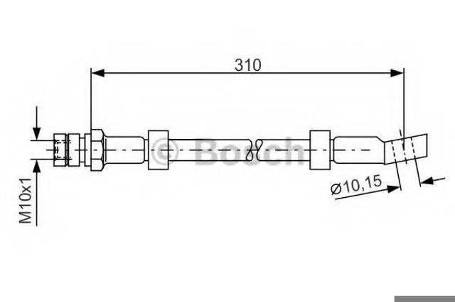 1987476464 BOSCH Шланг тормозной передний купить в Николаев