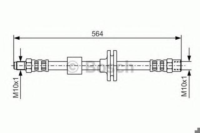 BOSCH 1987476752 Шланг тормозной передний в наличии Сумы