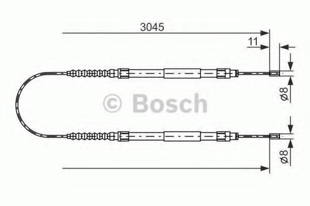 Задний трос ручника 1987477115 BOSCH
