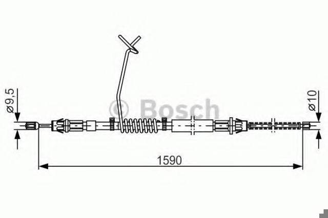 Трос ручника задний 1987477175 BOSCH